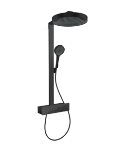 Hansgrohe Rainfinity Showerpipe 360 1jet with ShowerTablet 350, Matt Black, 26853670