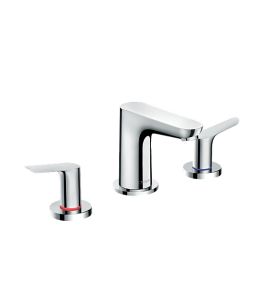 Hansgrohe Logis E 3-hole basin mixer 100 with pop-up waste set, 71163007
