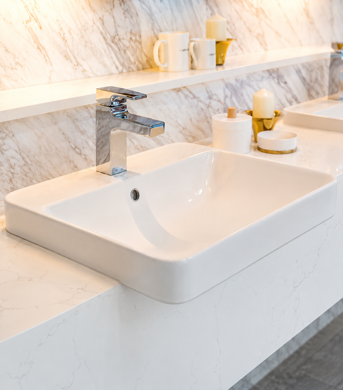 Semi-Recessed Basins